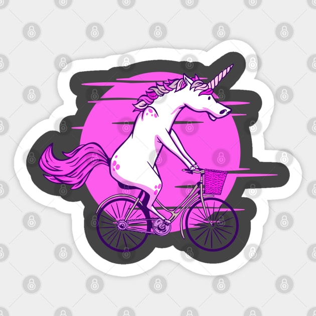 Unicorn Bicycle Sticker by aaallsmiles